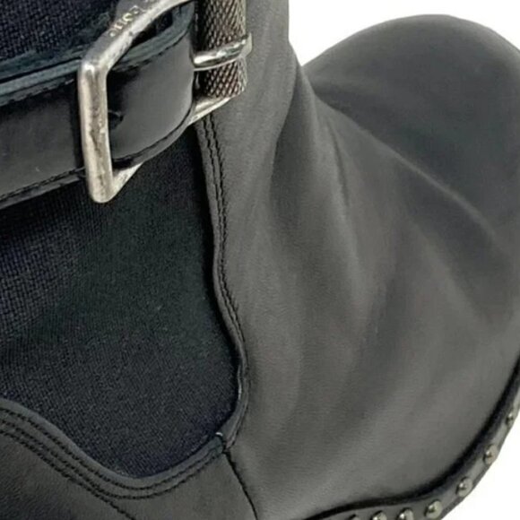 Rag & Bone Romi Black Lamb Leather Studded Ankle Strap Boots - Size 6.5 - Picture 10 of 11